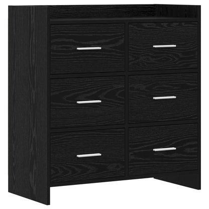 Sideboard Schwarze Eiche 75 x 33 x 80 cm Holzwerkstoff