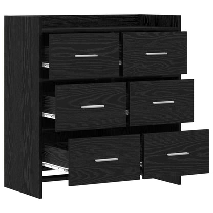 Sideboard Schwarze Eiche 75 x 33 x 80 cm Holzwerkstoff