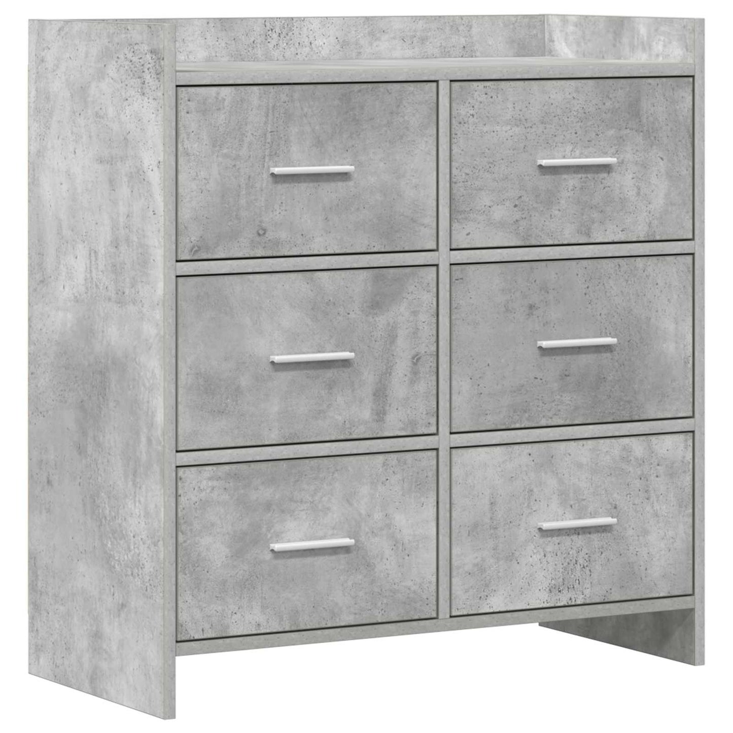Sideboard Betongrau 75 x 33 x 80 cm Holzwerkstoff