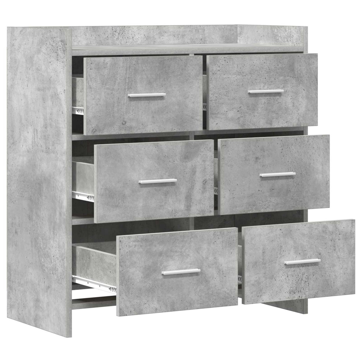 Sideboard Betongrau 75 x 33 x 80 cm Holzwerkstoff