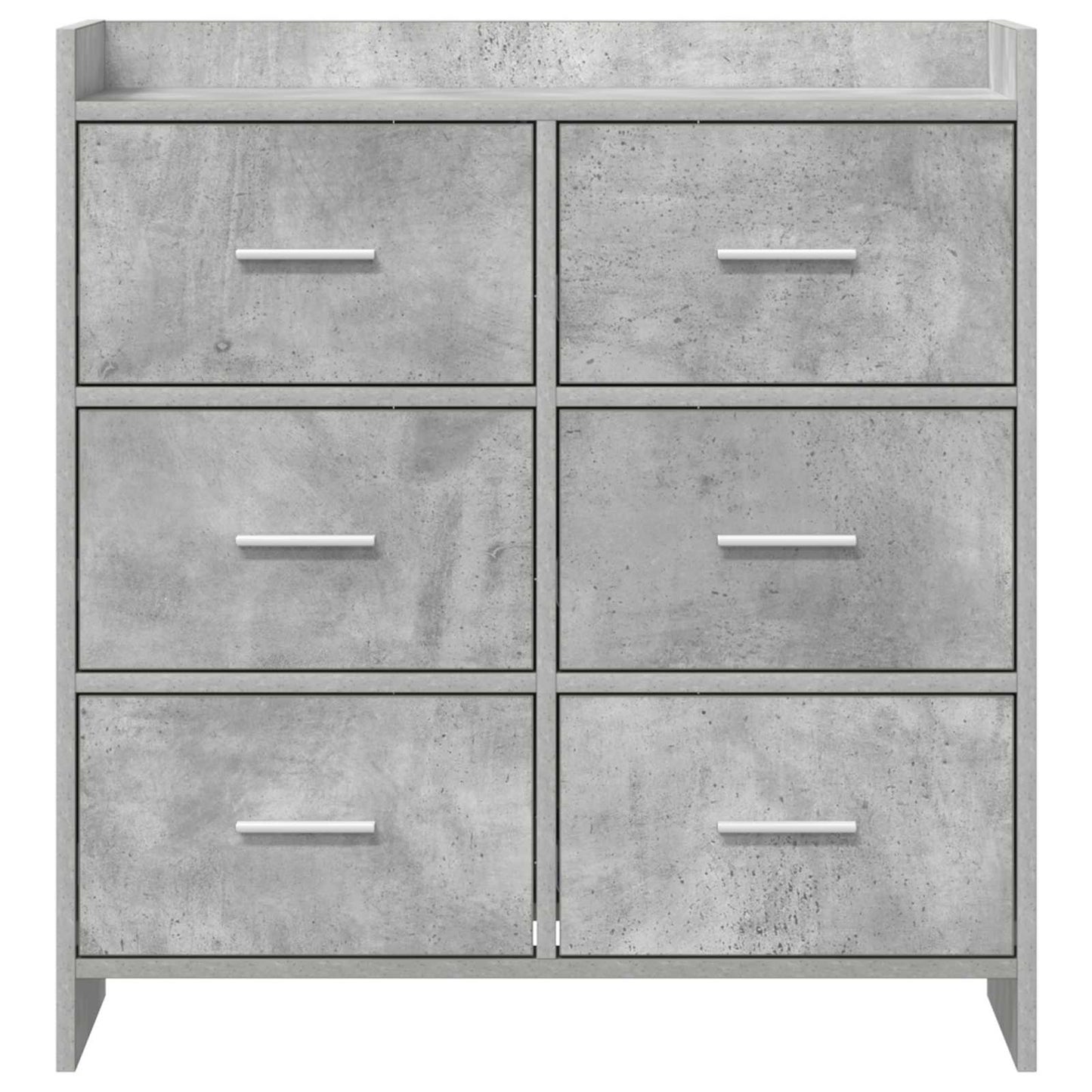 Sideboard Betongrau 75 x 33 x 80 cm Holzwerkstoff
