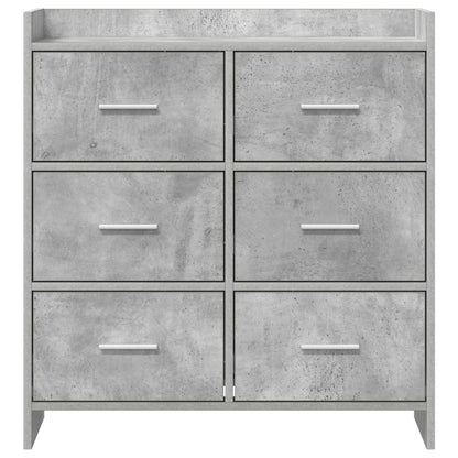 Sideboard Betongrau 75 x 33 x 80 cm Holzwerkstoff