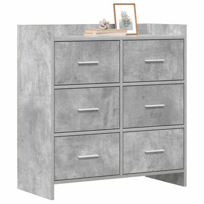Sideboard Betongrau 75 x 33 x 80 cm Holzwerkstoff