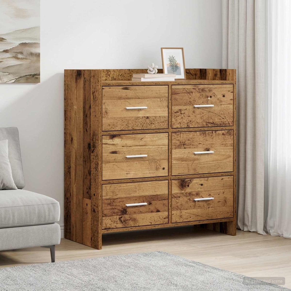 Sideboard Altholz 75 x 33 x 80 cm Holzwerkstoff