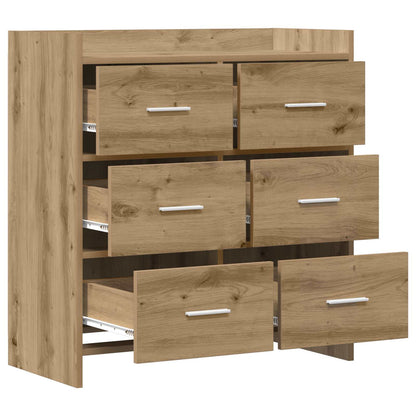 Sideboard Artisan-Eiche 75 x 33 x 80 cm Holzwerkstoff
