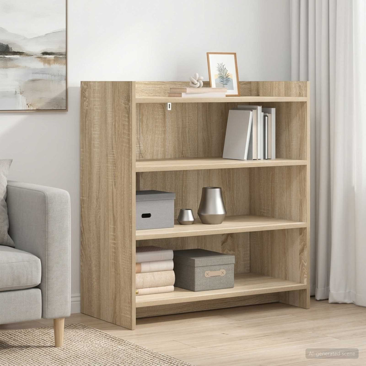 Sideboard Sonoma-Eiche 75 x 36 x 80 cm Holzwerkstoff