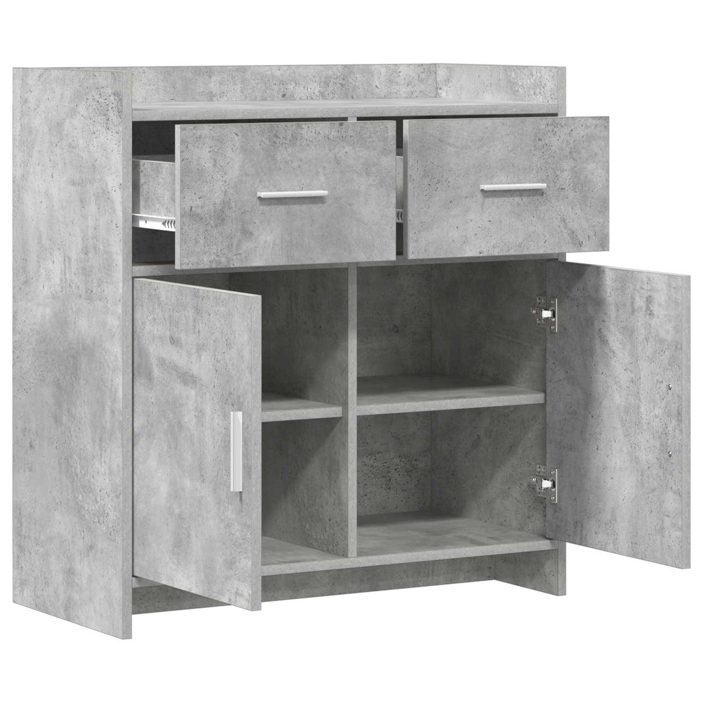 Sideboard Betongrau 75 x 36 x 80 cm Holzwerkstoff