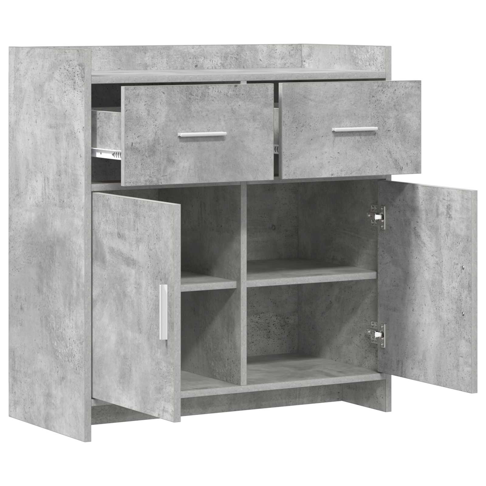 Sideboard Betongrau 75 x 36 x 80 cm Holzwerkstoff