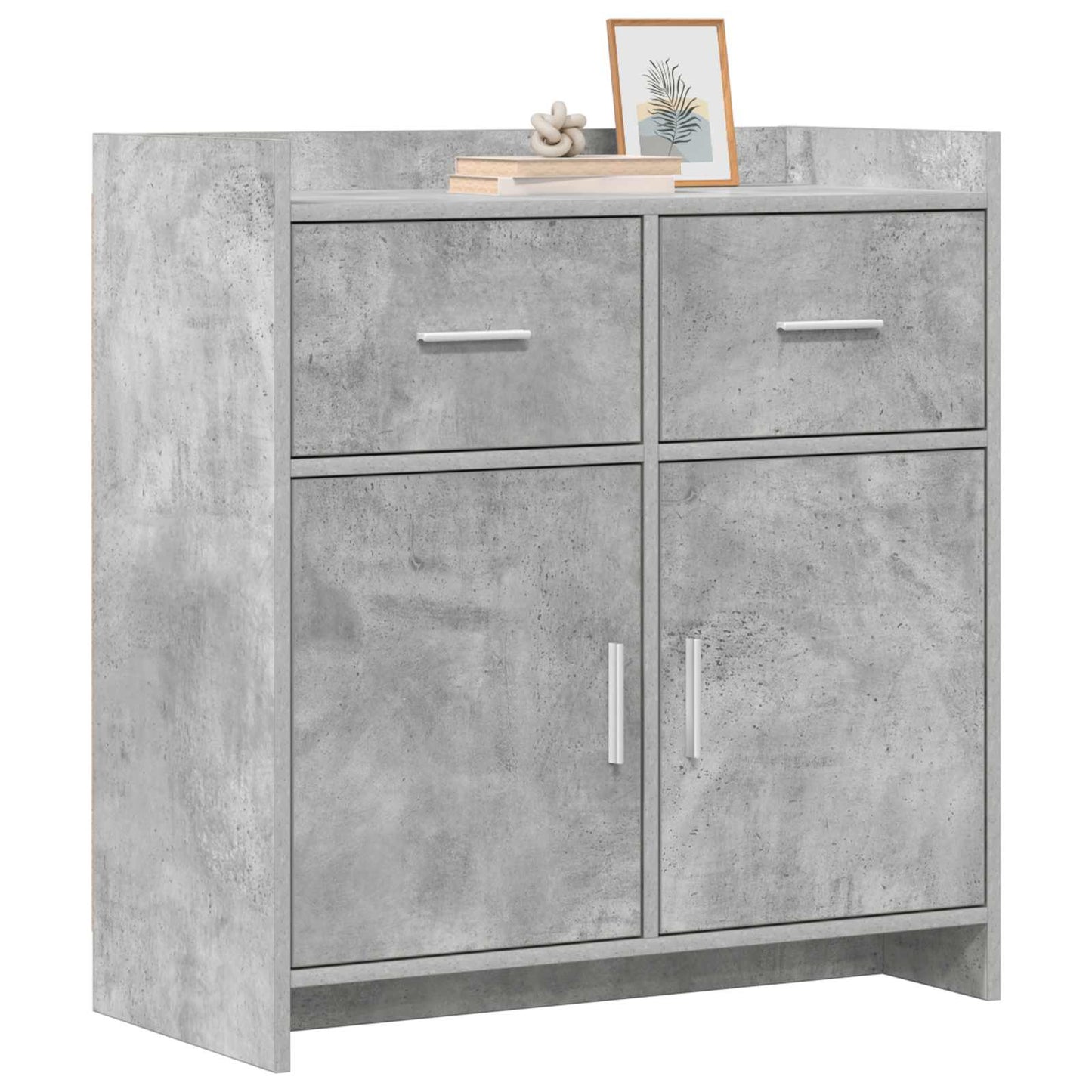 Sideboard Betongrau 75 x 36 x 80 cm Holzwerkstoff