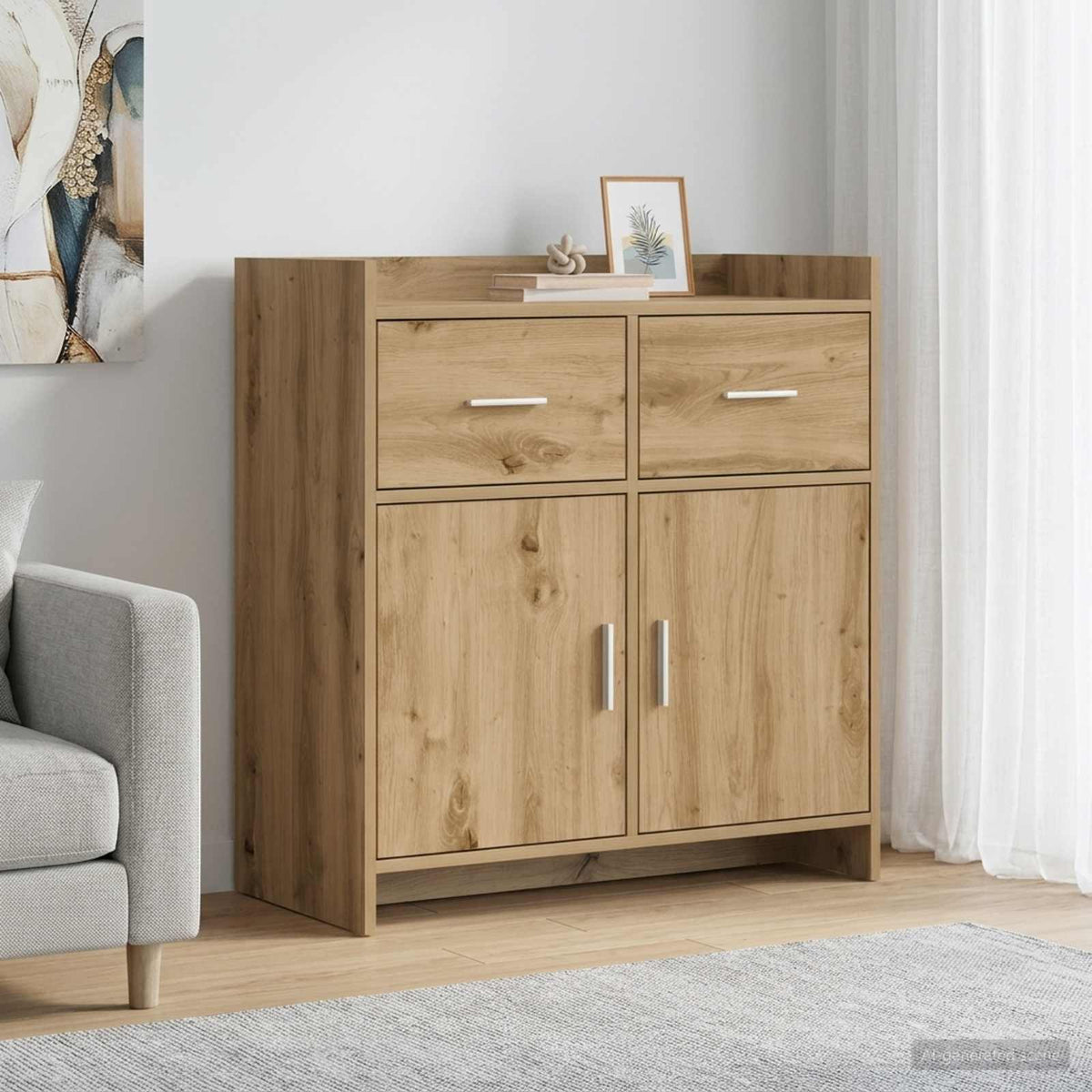 Sideboard Artisan-Eiche 75 x 36 x 80 cm Holzwerkstoff