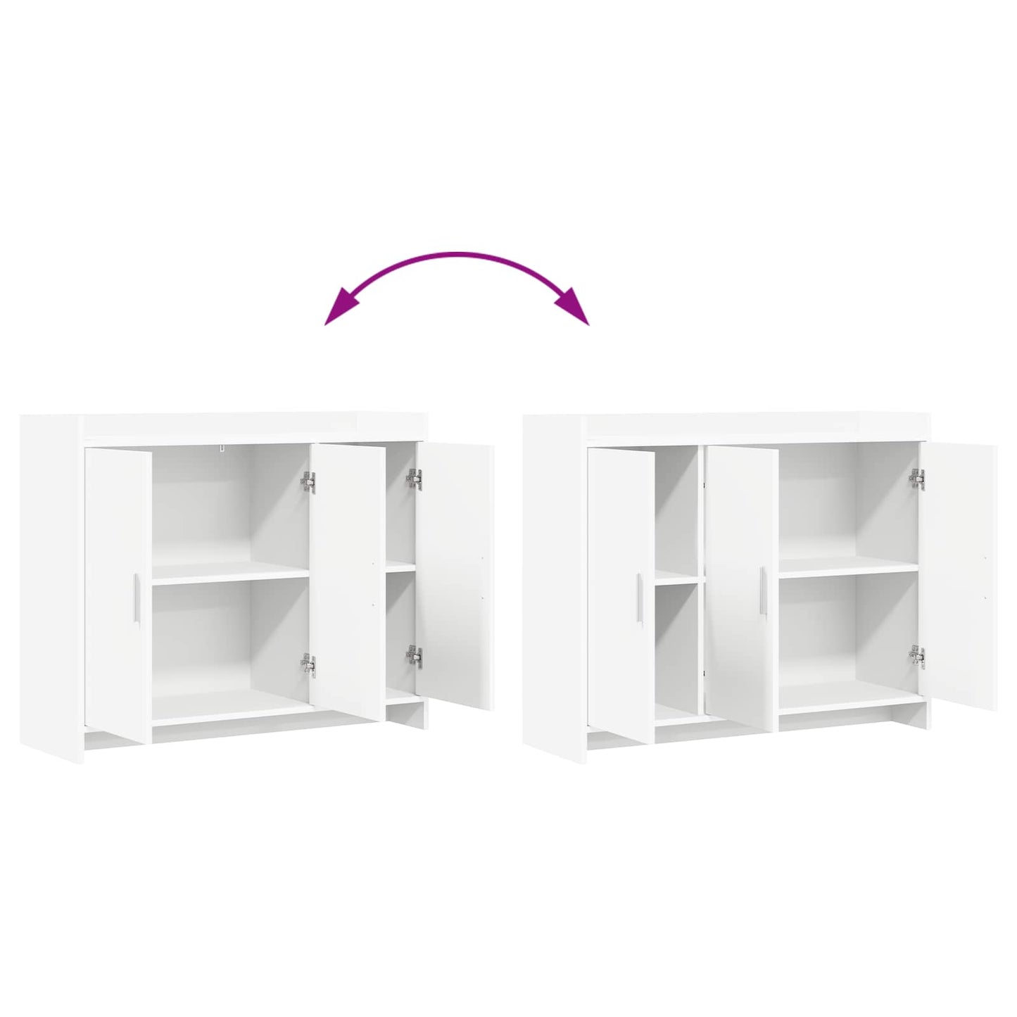 Sideboard Weiß 98,5 x 33 x 80 cm Holzwerkstoff