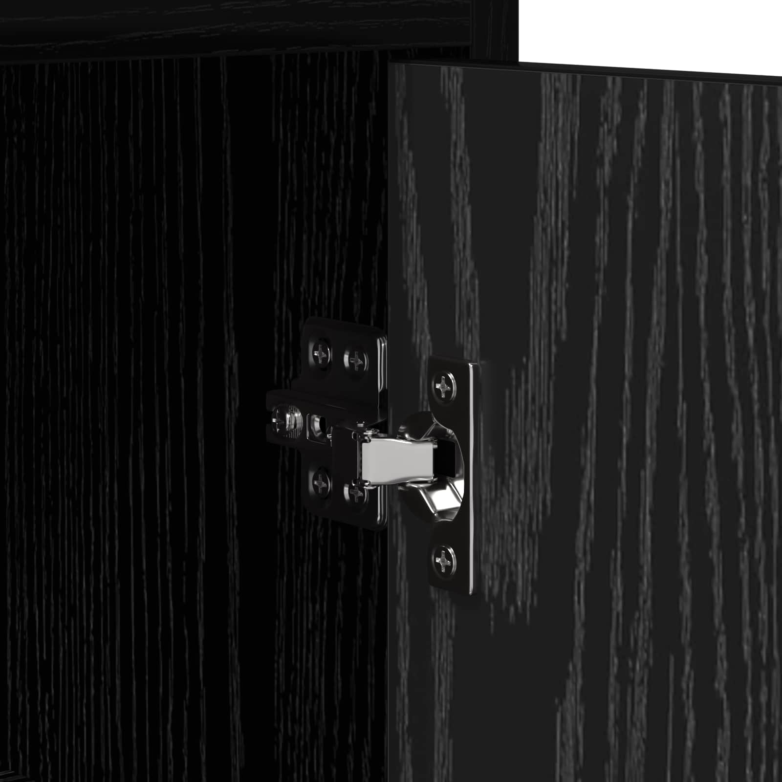 Sideboard Schwarze Eiche 98,5 x 33 x 80 cm Holzwerkstoff