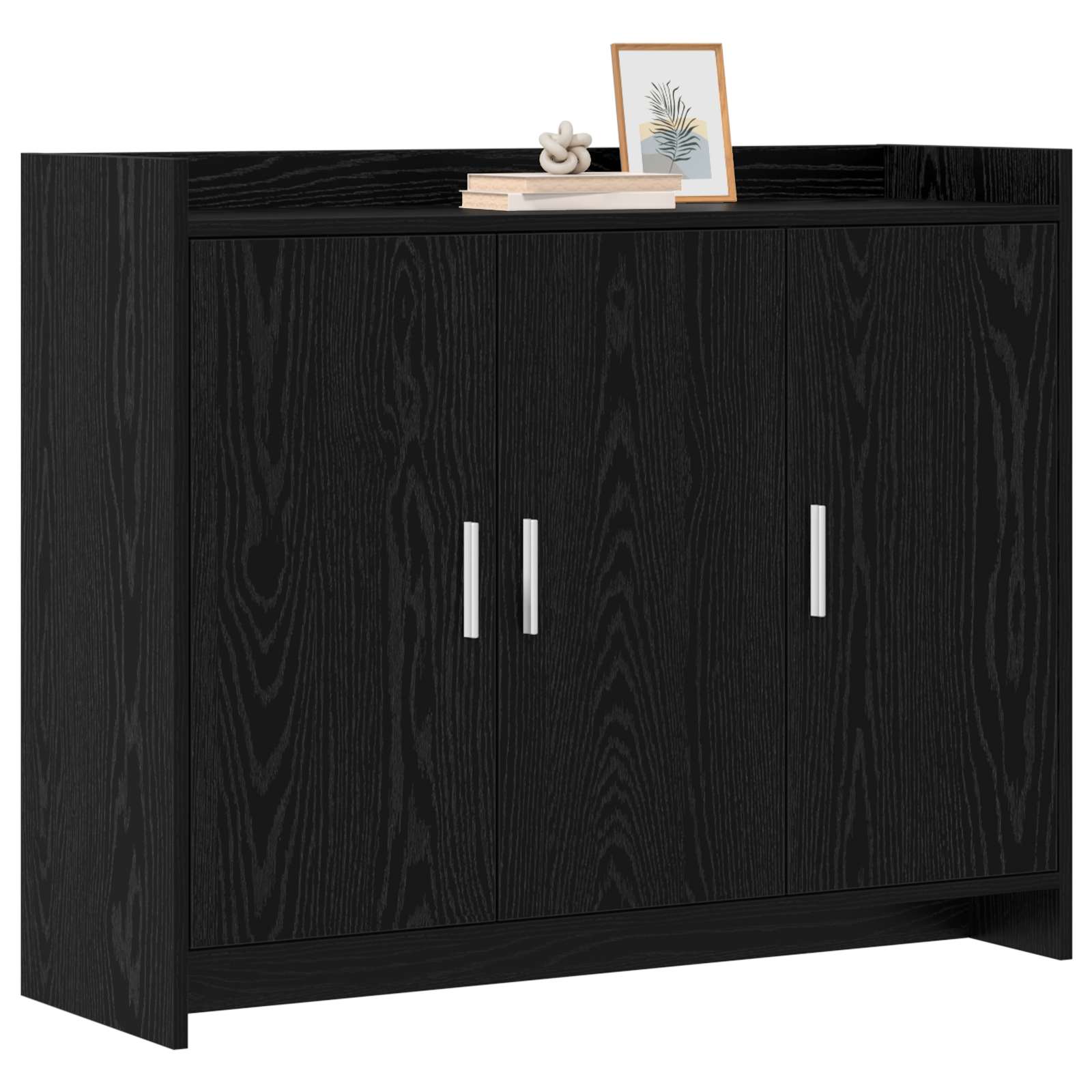 Sideboard Schwarze Eiche 98,5 x 33 x 80 cm Holzwerkstoff