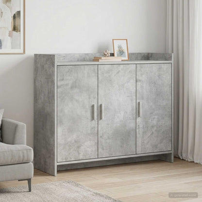 Sideboard Betongrau 98,5 x 33 x 80 cm Holzwerkstoff