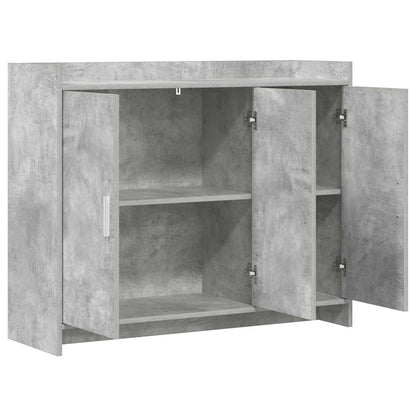 Sideboard Betongrau 98,5 x 33 x 80 cm Holzwerkstoff