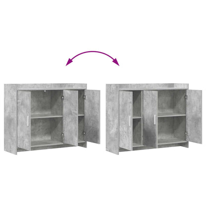 Sideboard Betongrau 98,5 x 33 x 80 cm Holzwerkstoff