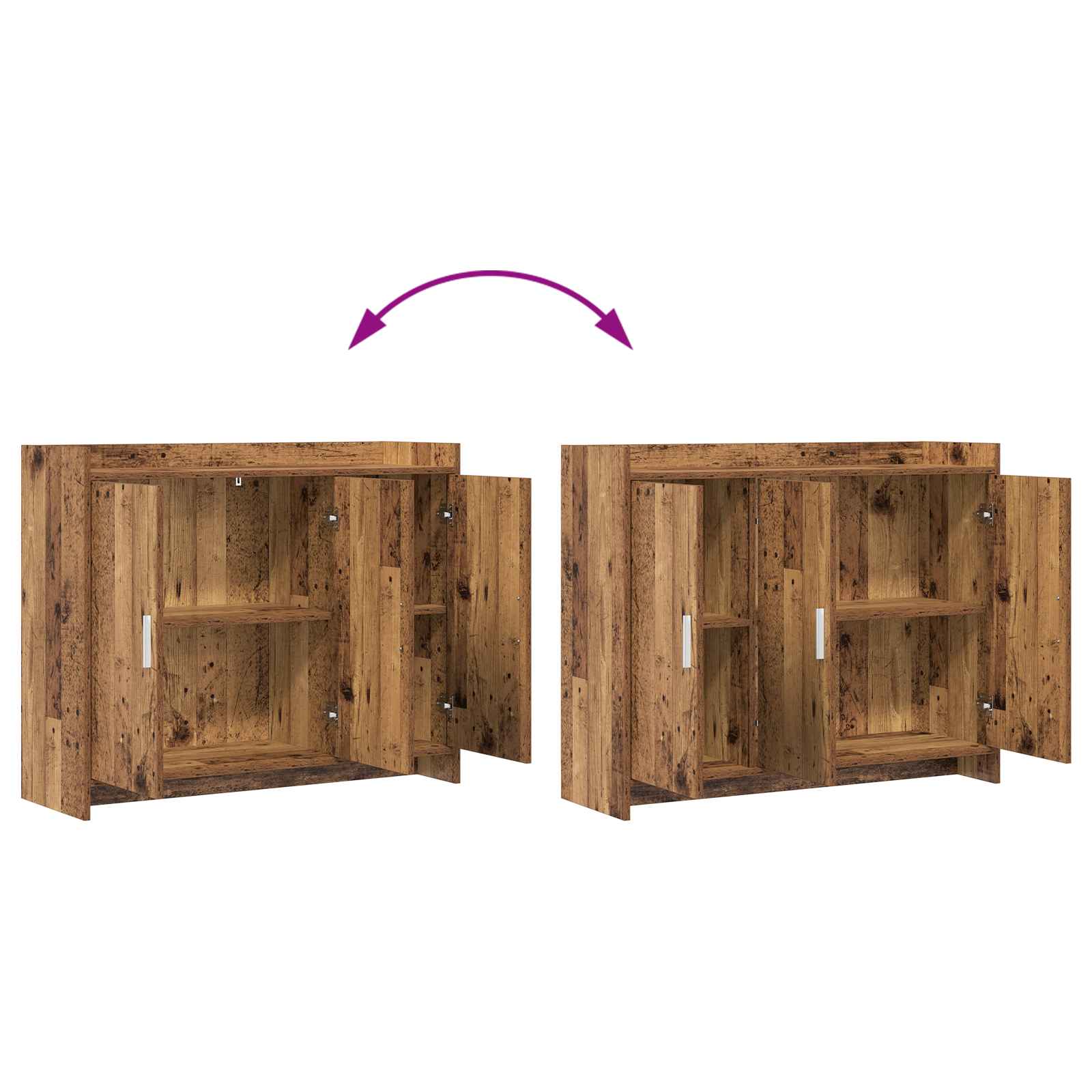 Sideboard Altholz 98,5 x 33 x 80 cm Holzwerkstoff