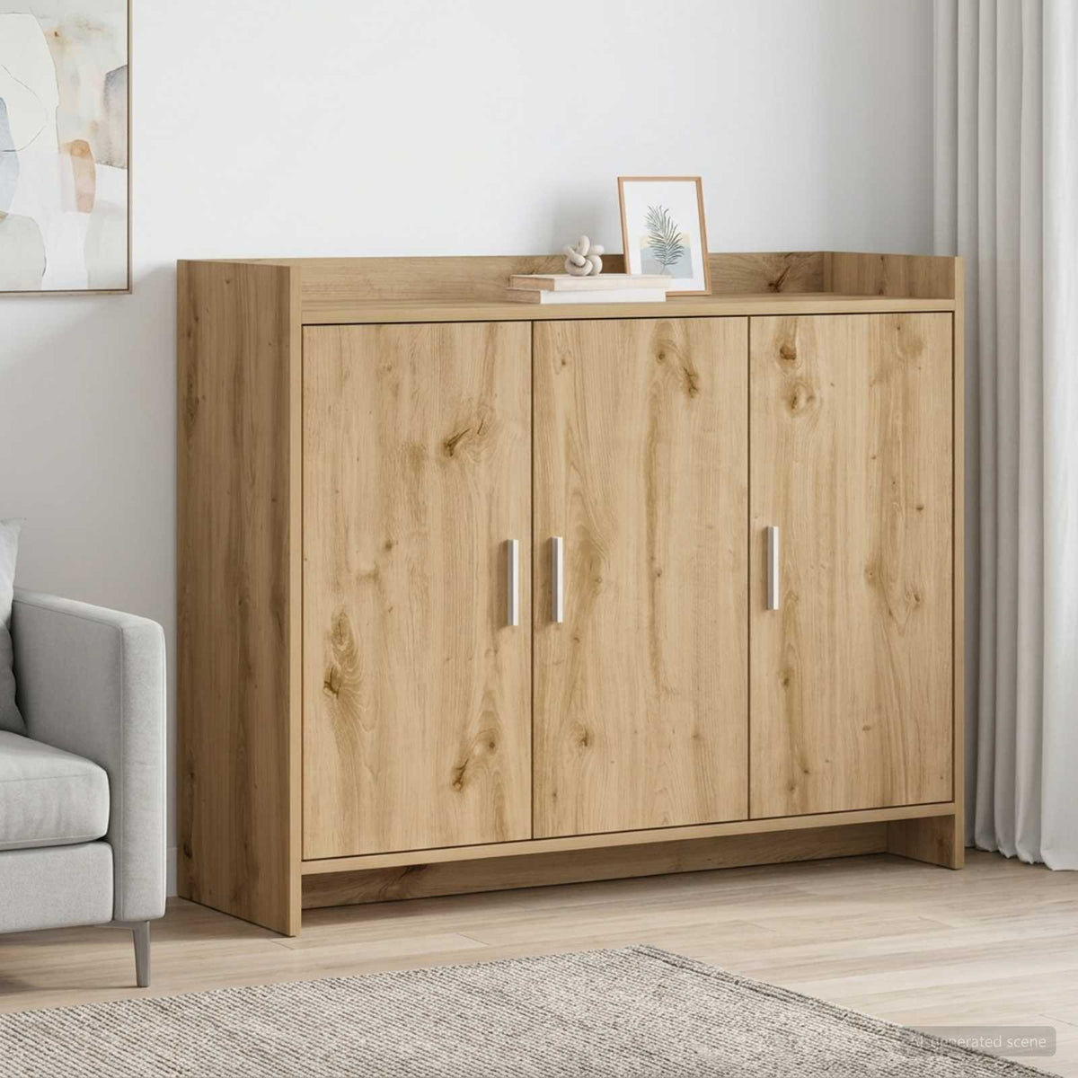 Sideboard Artisan-Eiche 98,5 x 33 x 80 cm Holzwerkstoff