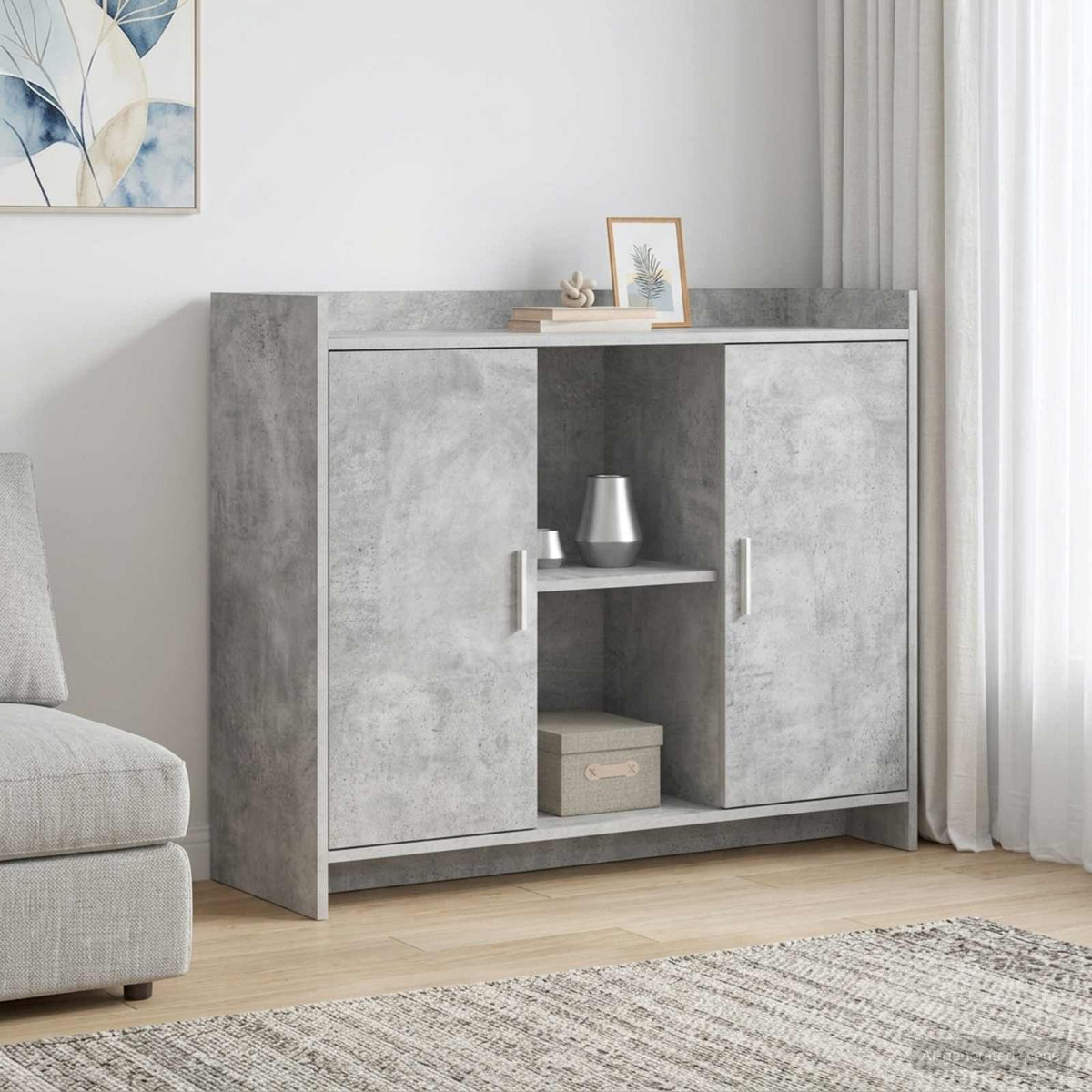 Sideboard Concrete Grey 98,5 x 33 x 80 cm Holzwerkstoff