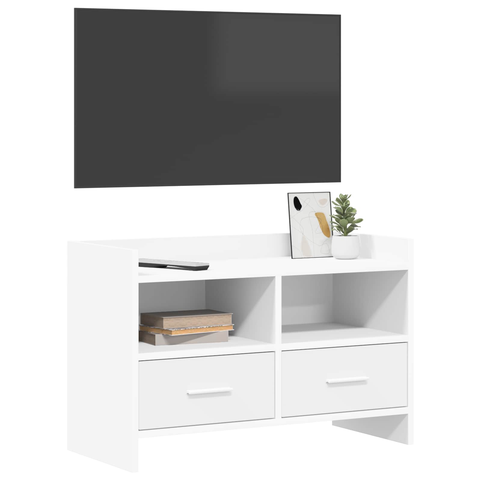 TV-Schränk 71,5 x 33 x 47 cm Weiß Holzwerkstoff
