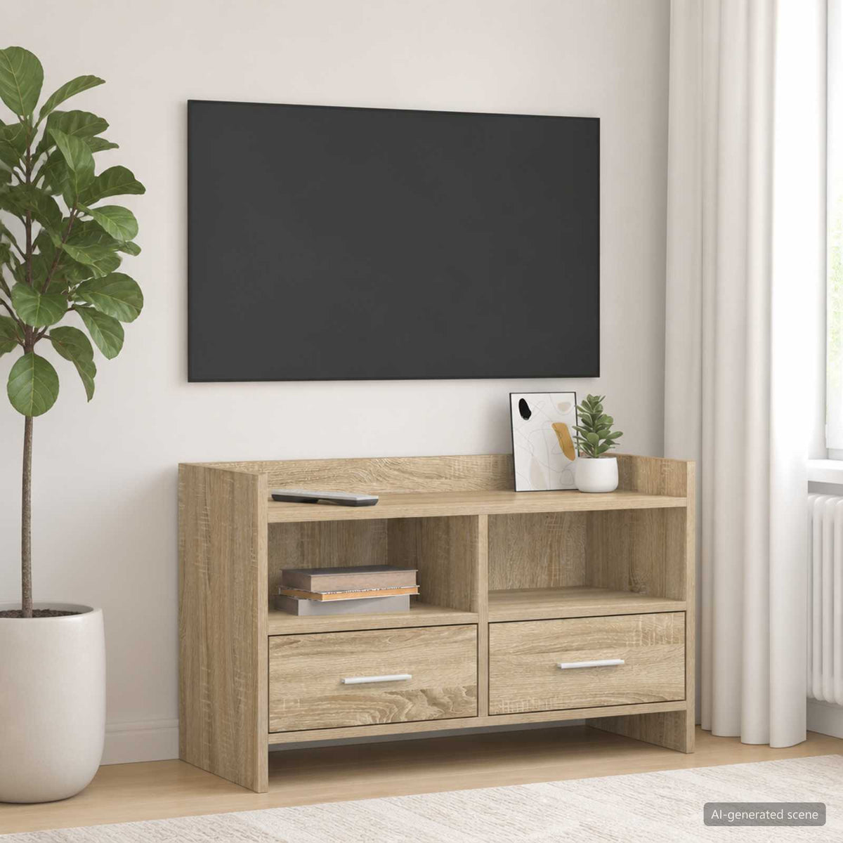 TV-Schränk 71,5 x 33 x 47 cm Sonoma-Eiche Holzwerkstoff