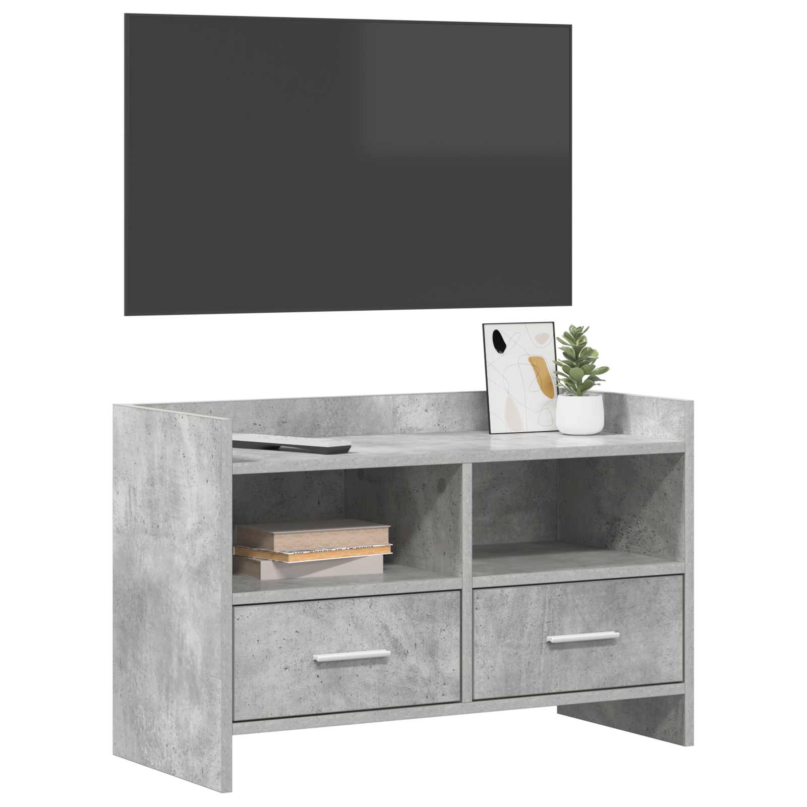TV-Schränk 71,5 x 33 x 47 cm Betongrau Holzwerkstoff