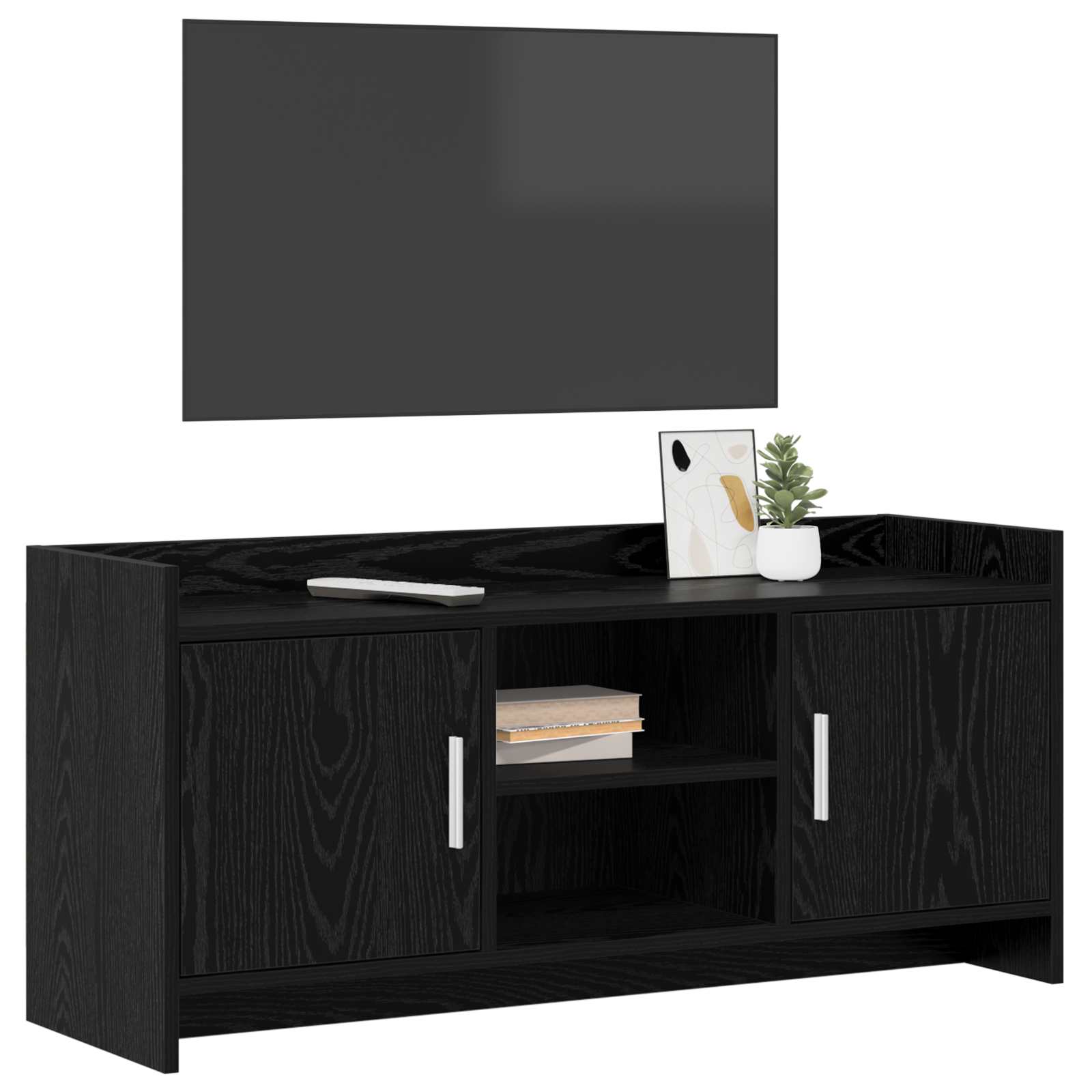 TV-Schränk 102 x 33 x 47 cm Schwarze Eiche Holzwerkstoff