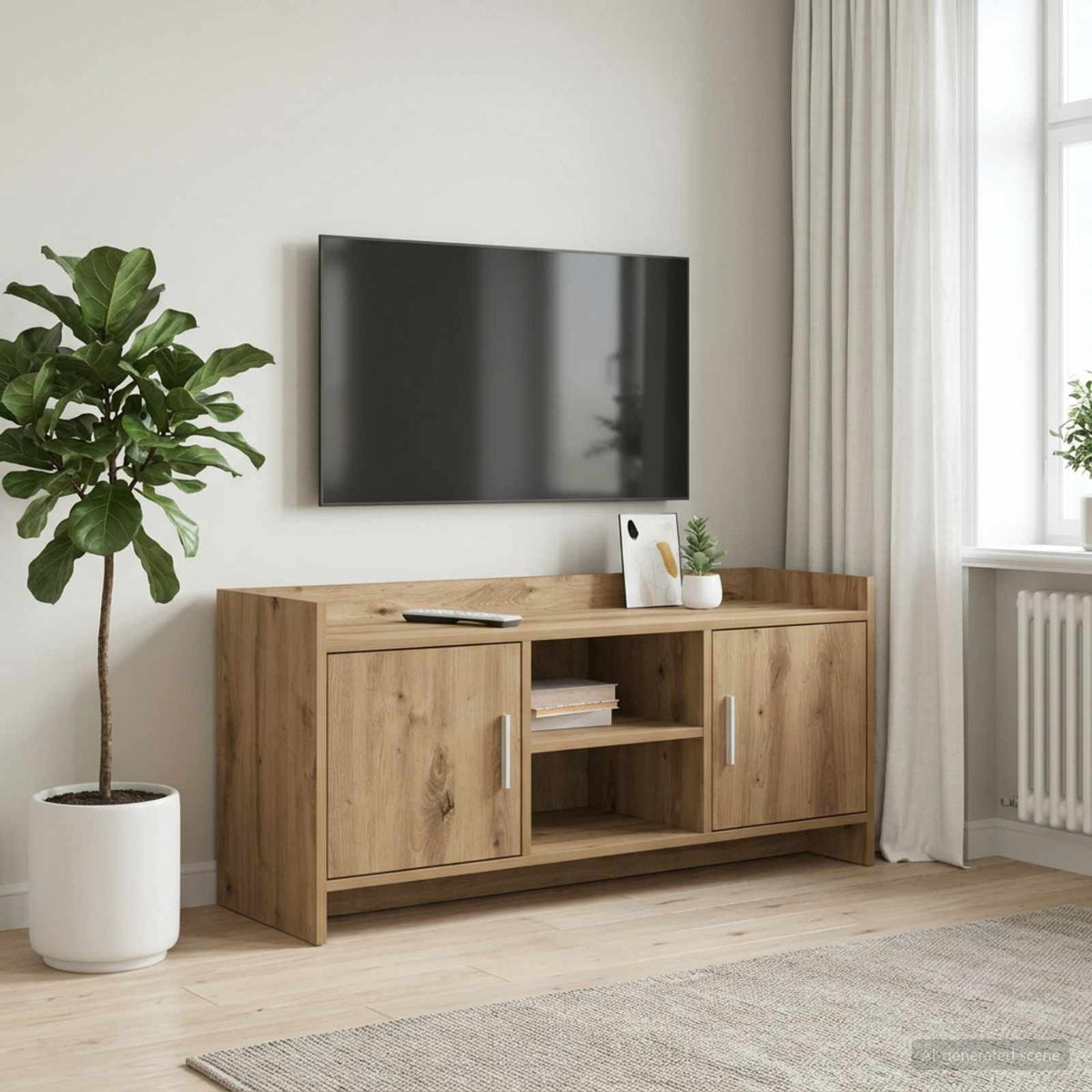 TV-Schränk 102 x 33 x 47 cm Artisan-Eiche Holzwerkstoff