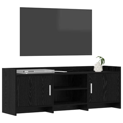 TV-Schränk 130 x 33 x 47 cm Schwarze Eiche Holzwerkstoff