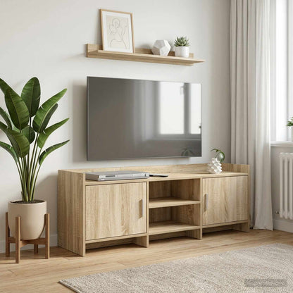 TV-Schränk 130 x 33 x 47 cm Sonoma-Eiche Holzwerkstoff