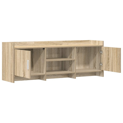 TV-Schränk 130 x 33 x 47 cm Sonoma-Eiche Holzwerkstoff