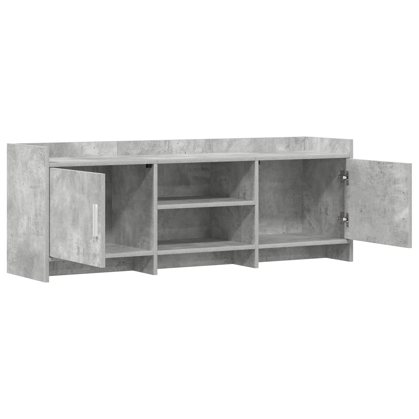 TV-Schränk 130 x 33 x 47 cm Betongrau Holzwerkstoff