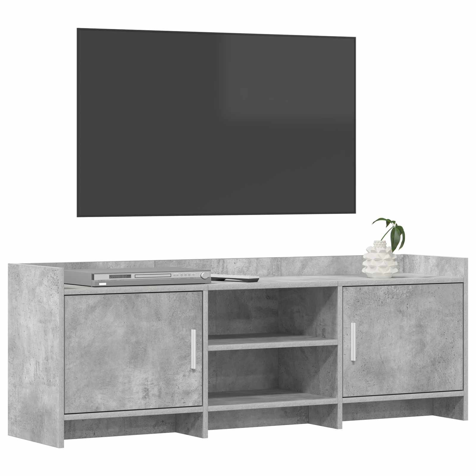 TV-Schränk 130 x 33 x 47 cm Betongrau Holzwerkstoff