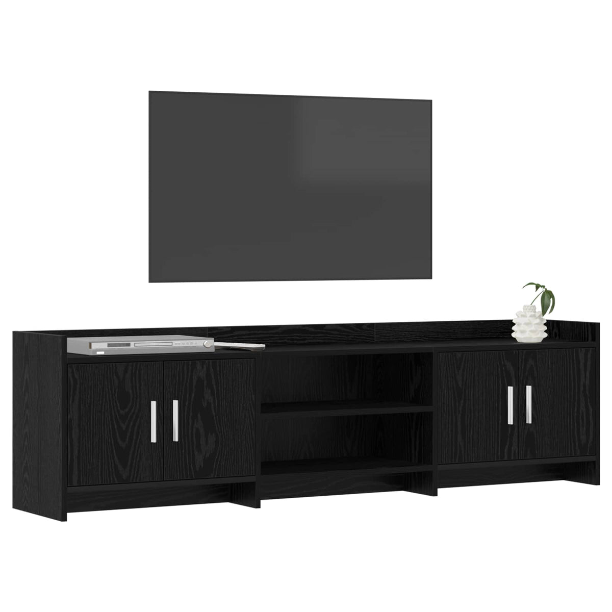 TV-Schränk 168 x 33 x 47 cm Schwarze Eiche Holzwerkstoff