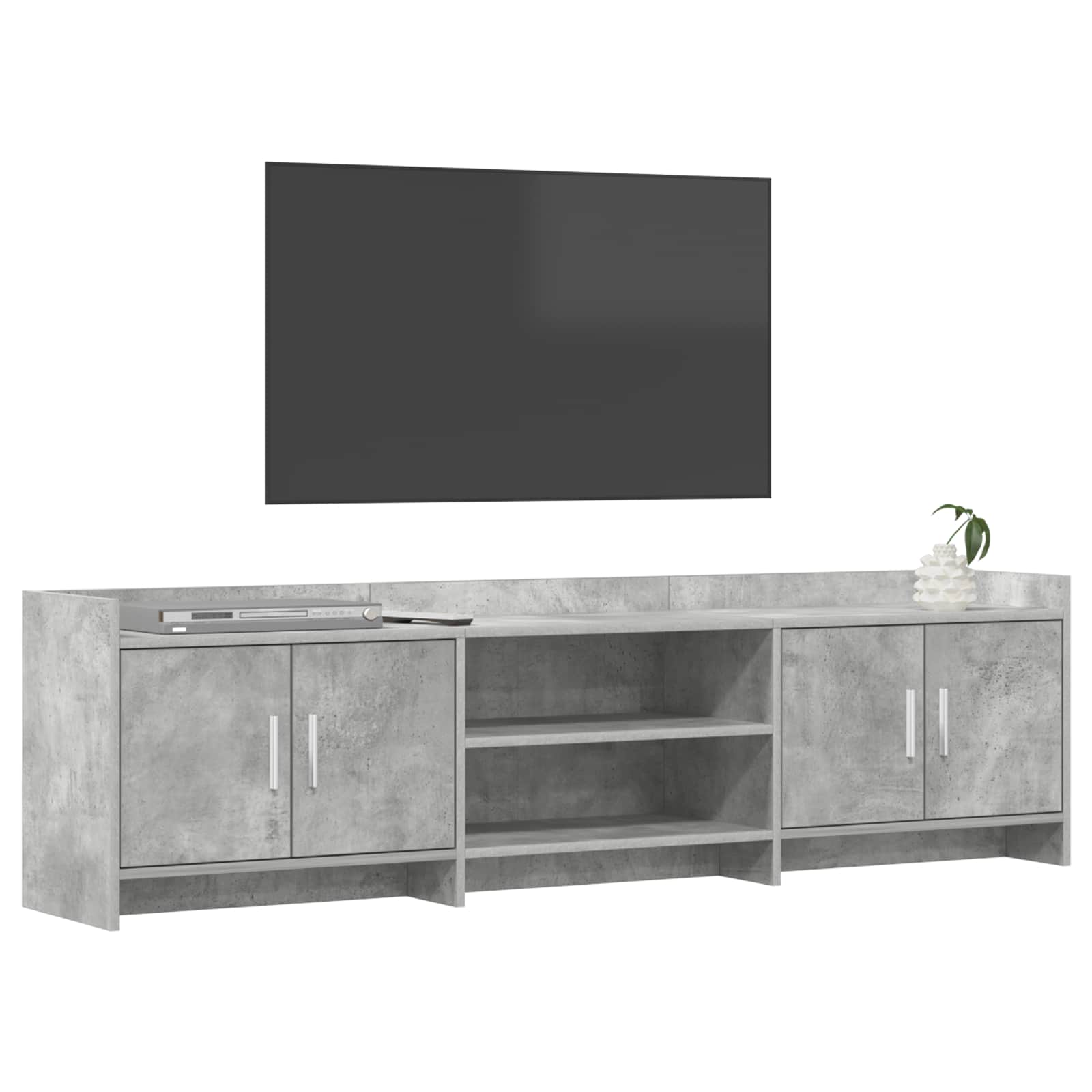 TV-Schränk 168 x 33 x 47 cm Betongrau Holzwerkstoff