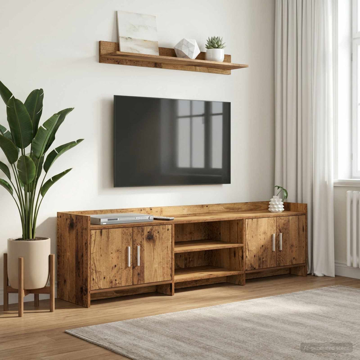 TV-Schränk 168 x 33 x 47 cm Altholz Holzwerkstoff