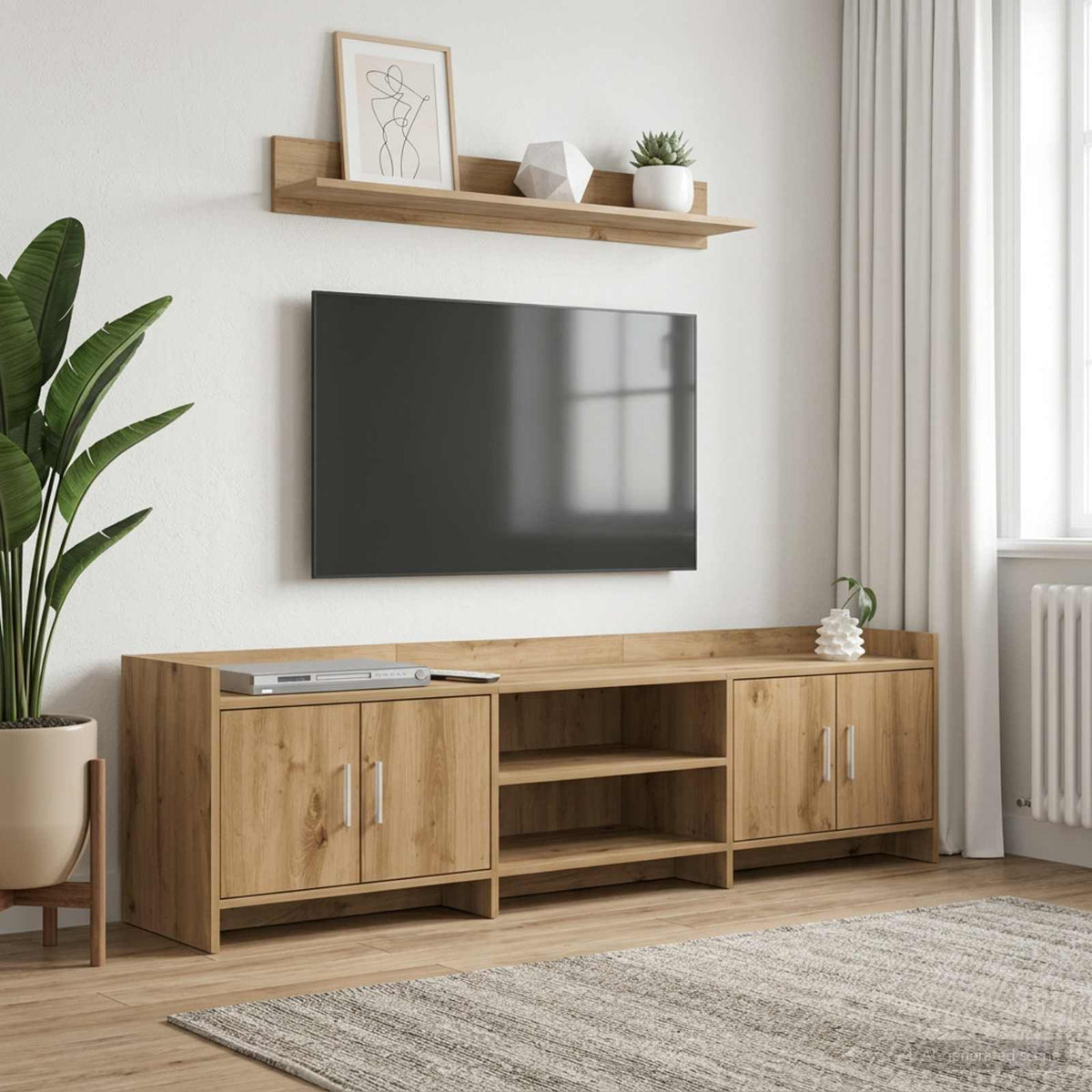 TV-Schränk 168 x 33 x 47 cm Artisan-Eiche Holzwerkstoff