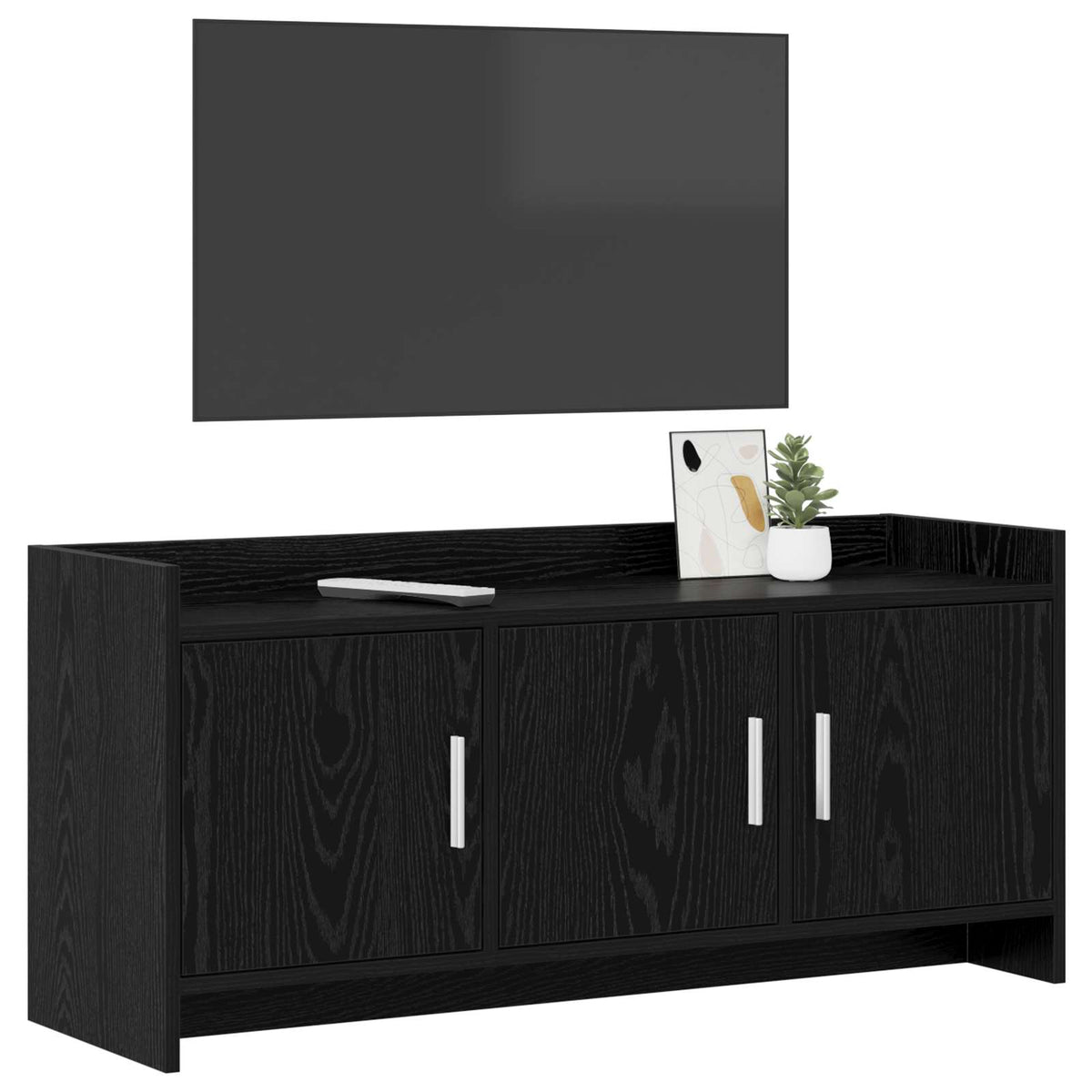 TV-Schränk 102 x 33 x 47 cm Schwarze Eiche Holzwerkstoff