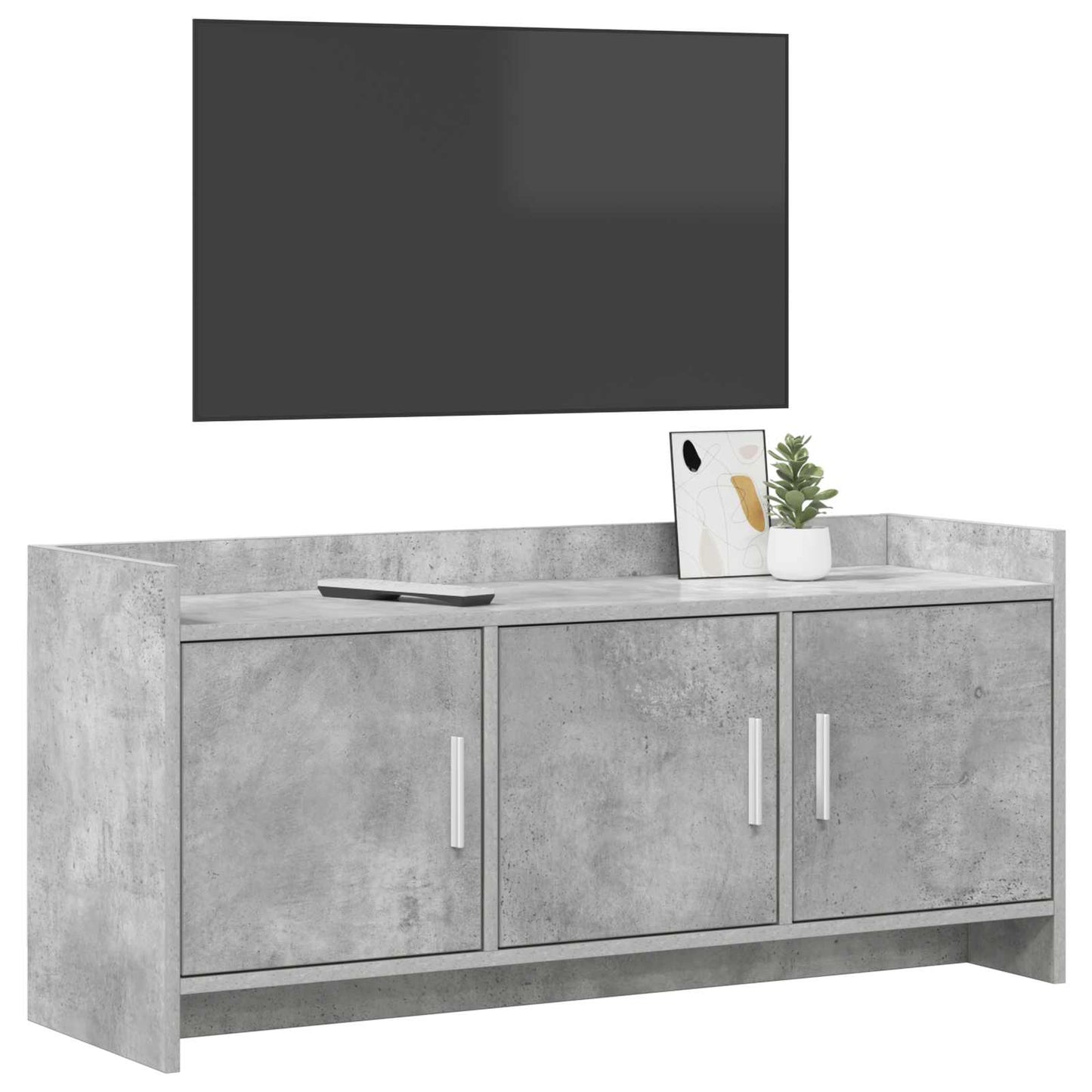 TV-Schränk 102 x 33 x 47 cm Betongrau Holzwerkstoff
