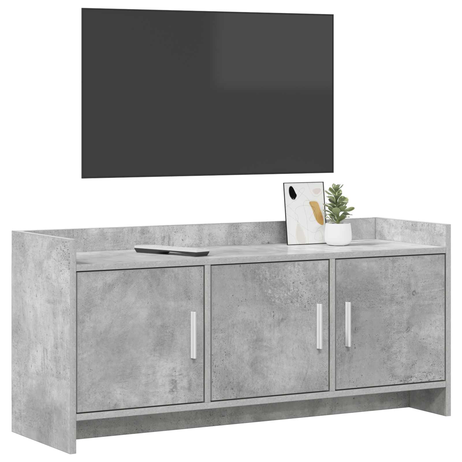 TV-Schränk 102 x 33 x 47 cm Betongrau Holzwerkstoff