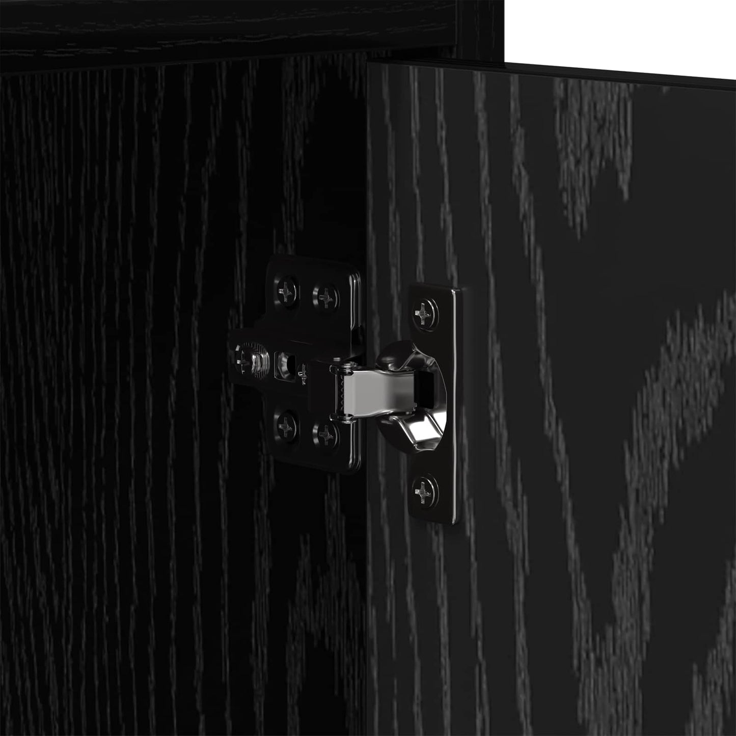 TV-Schränk 130 x 33 x 47 cm Schwarze Eiche Holzwerkstoff