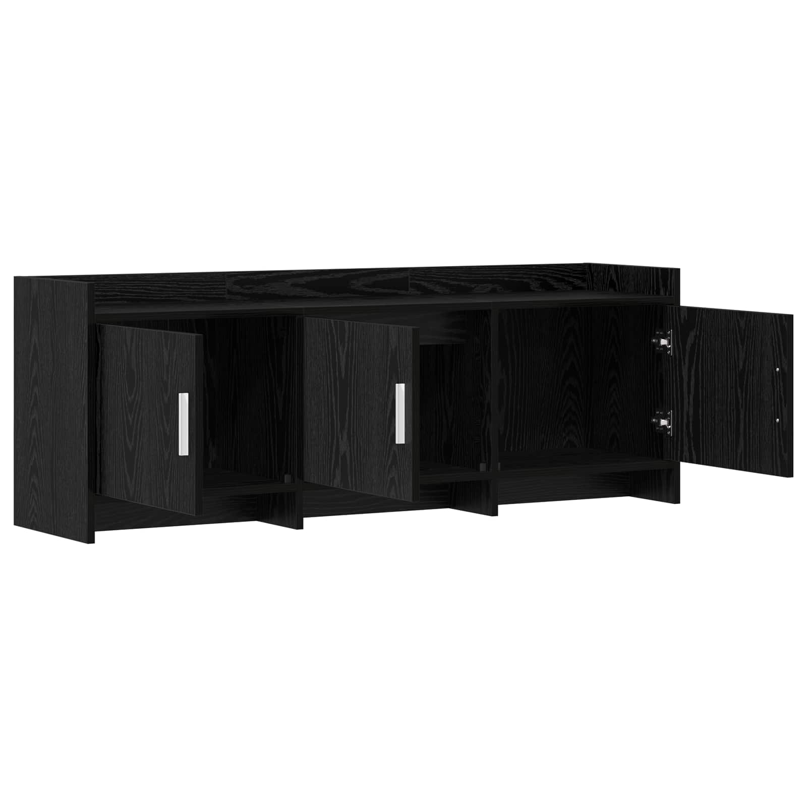 TV-Schränk 130 x 33 x 47 cm Schwarze Eiche Holzwerkstoff