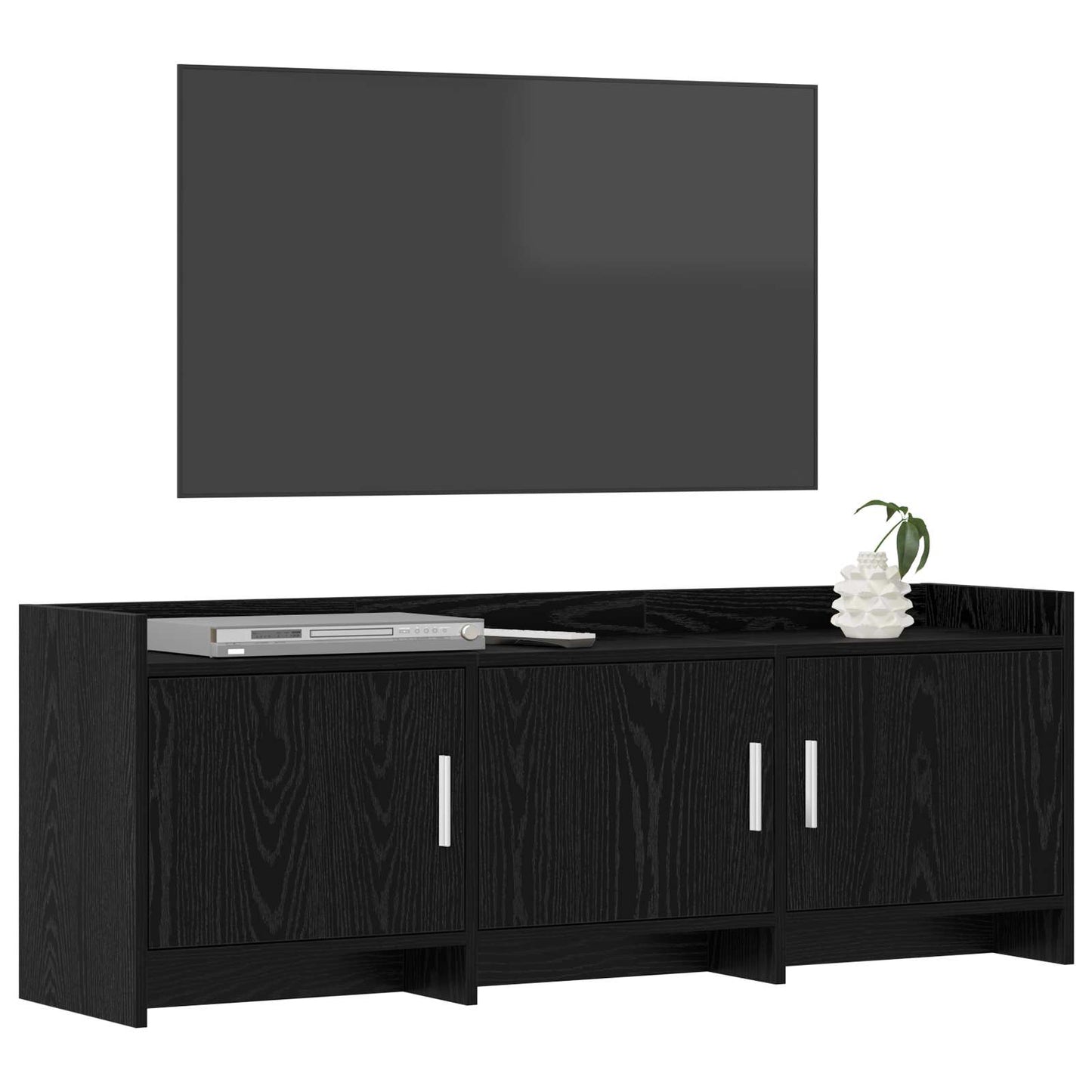 TV-Schränk 130 x 33 x 47 cm Schwarze Eiche Holzwerkstoff