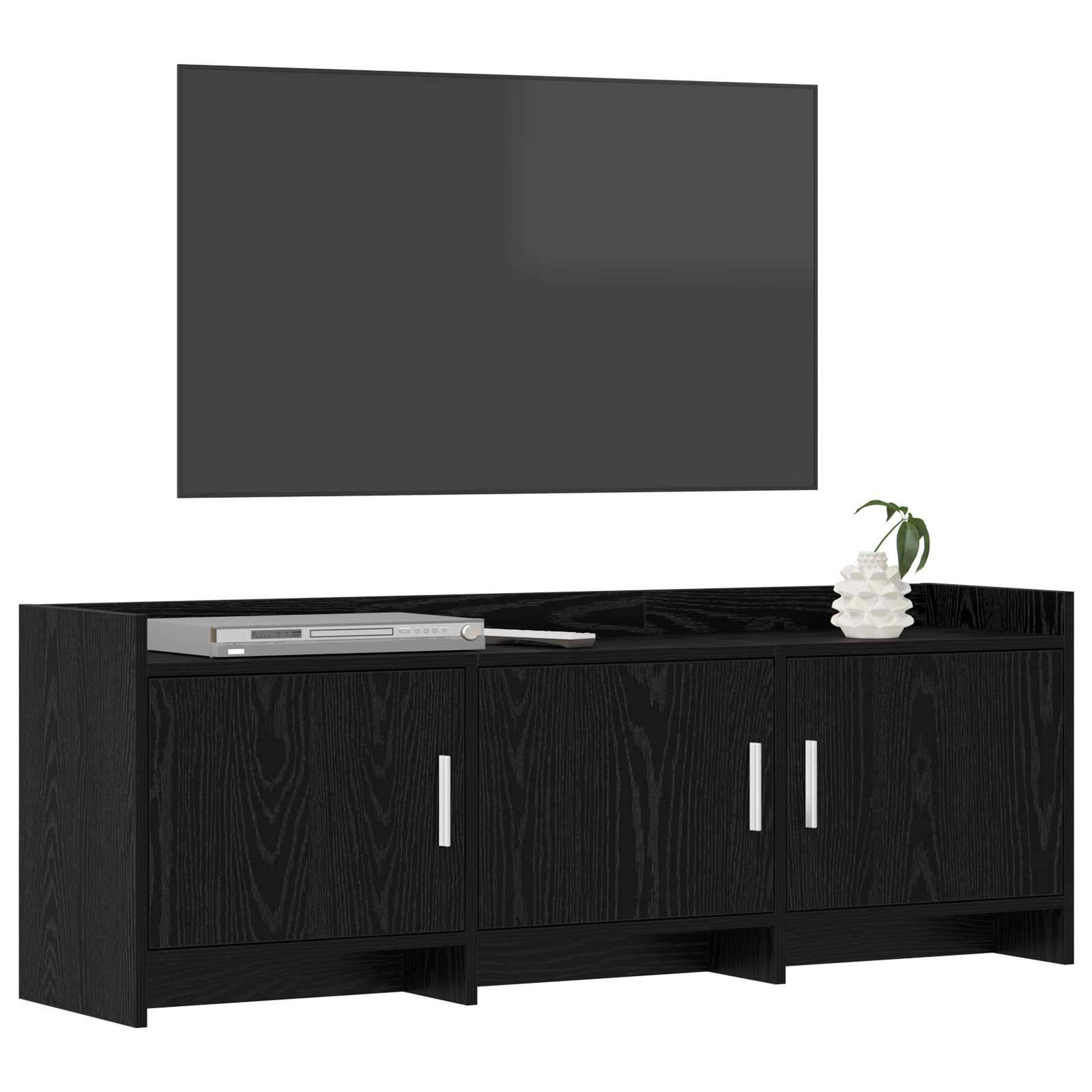 TV-Schränk 130 x 33 x 47 cm Schwarze Eiche Holzwerkstoff