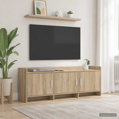 TV-Schränk 130 x 33 x 47 cm Sonoma-Eiche Holzwerkstoff