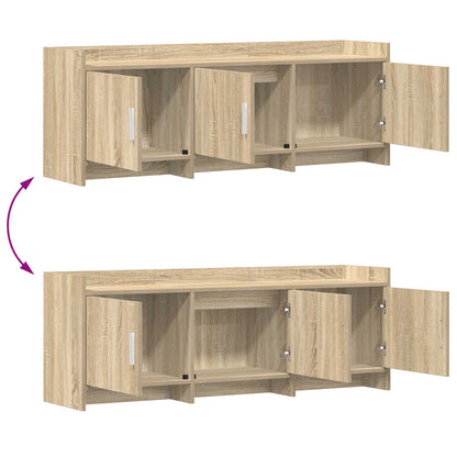 TV-Schränk 130 x 33 x 47 cm Sonoma-Eiche Holzwerkstoff