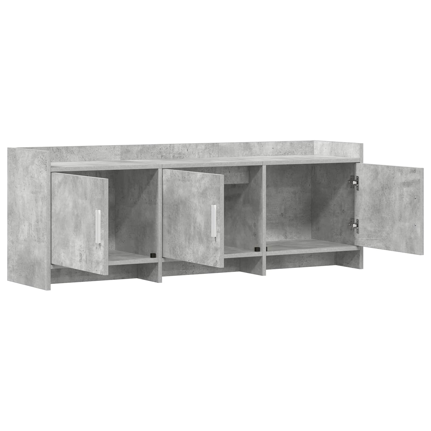 TV-Schränk 130 x 33 x 47 cm Betongrau Holzwerkstoff