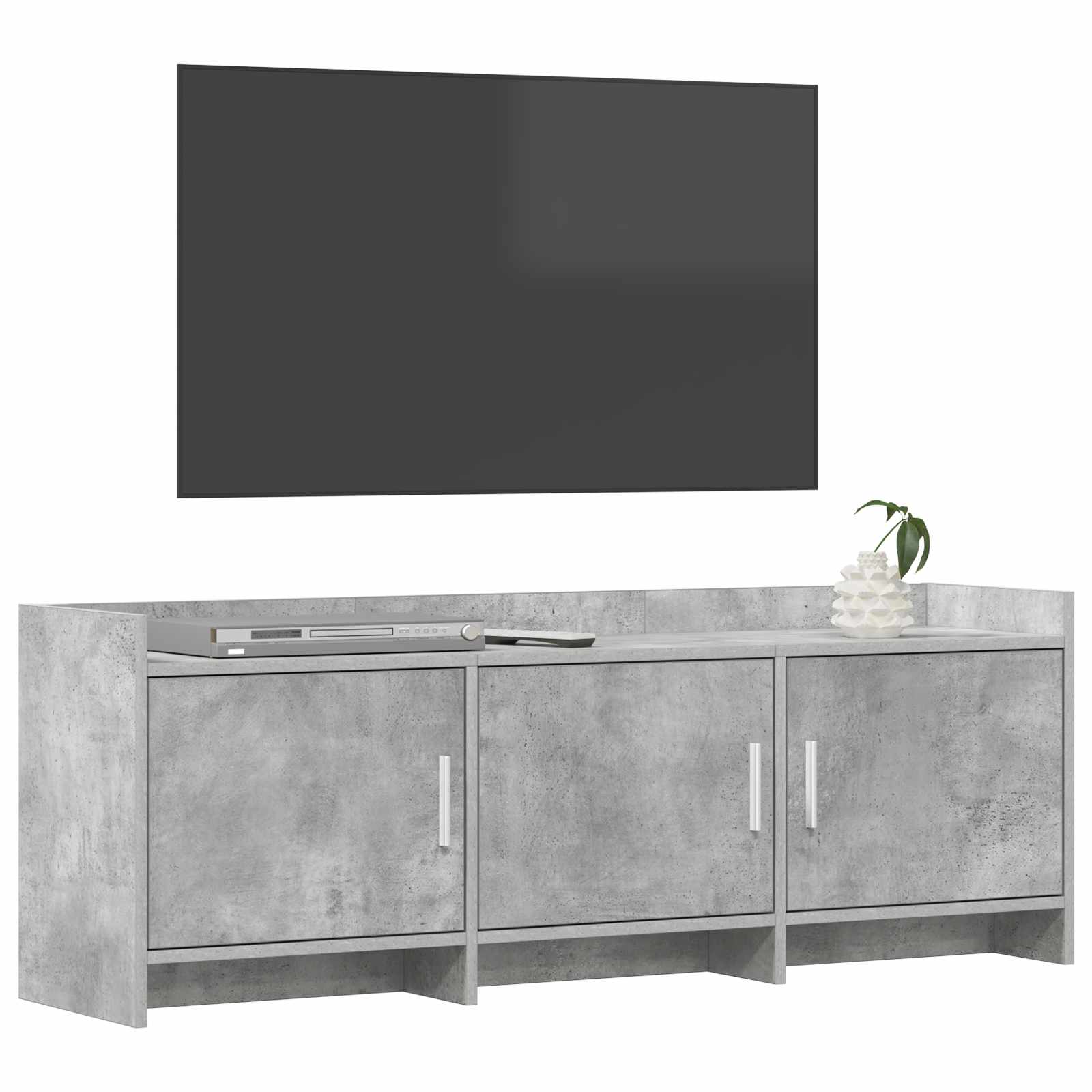 TV-Schränk 130 x 33 x 47 cm Betongrau Holzwerkstoff