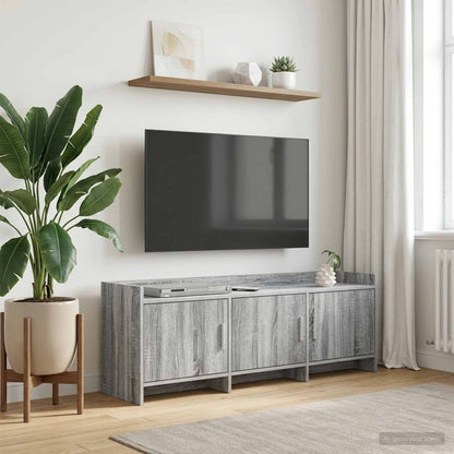 TV-Schränk 130 x 33 x 47 cm Grau Sonoma Holzwerkstoff