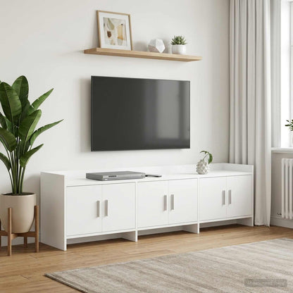 TV-Schränk 168 x 33 x 47 cm Weiß Holzwerkstoff